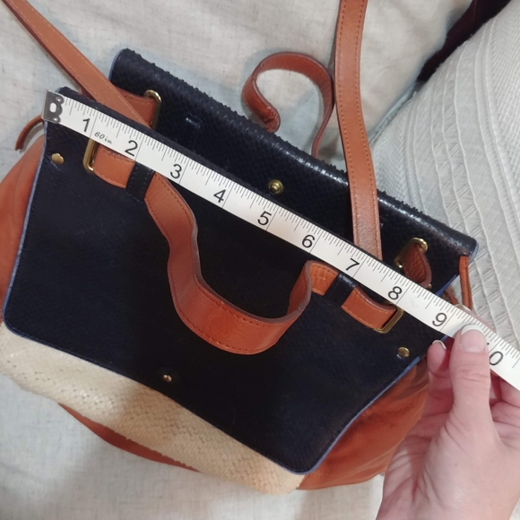 Jerome Dreyfuss "Johan" tricolor genuine python & leather crossbody satchel - Picture 10 of 16